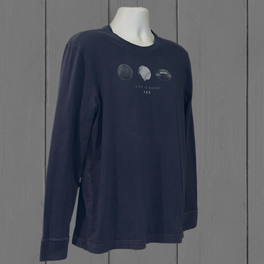 Life Is Good Long Sleeve Graphic Tee | Size M | Sports Theme 365 Shirt - Picture 4 of 8